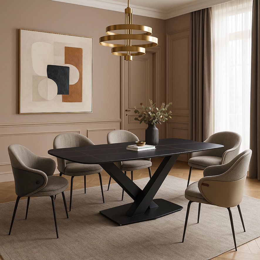 Keramieken Eettafel Michael Ovaal Zwart - Afbeelding 3
