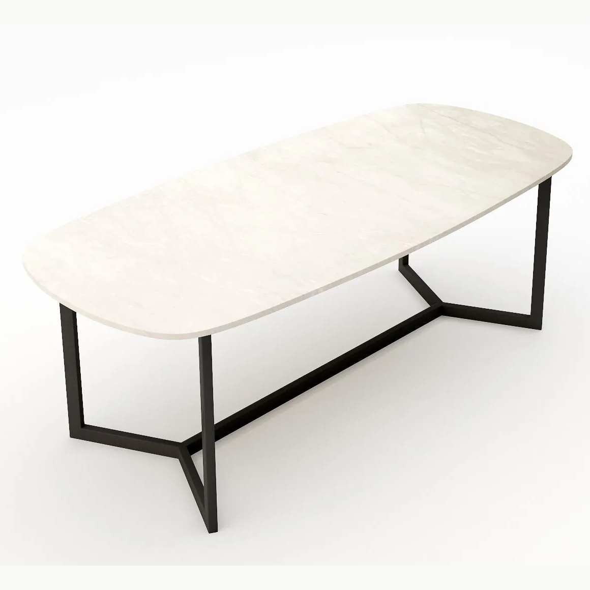 Marmeren Eettafel Ella Bianco Ovaal Wit - Afbeelding 2