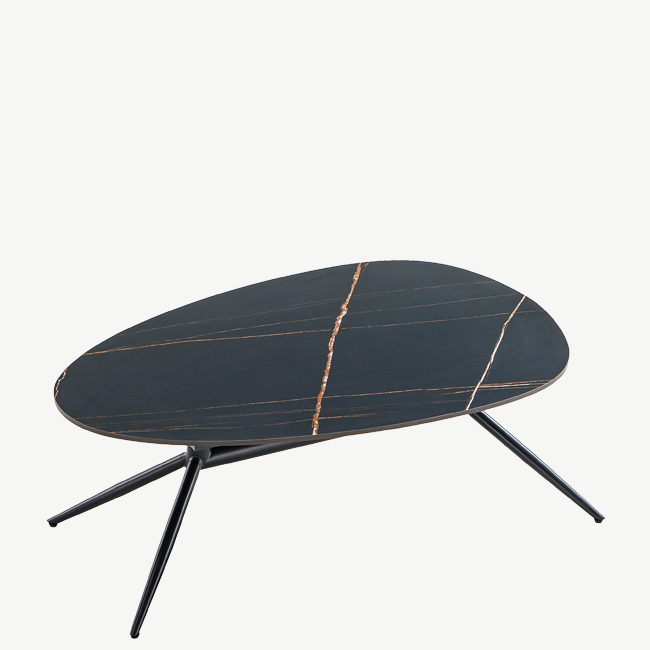 Keramieken Salontafel Paul Rond Zwart - Afbeelding 3