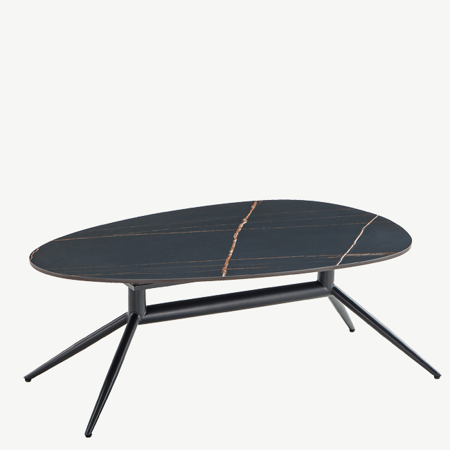 Keramieken Salontafel Paul Rond Zwart - Afbeelding 5
