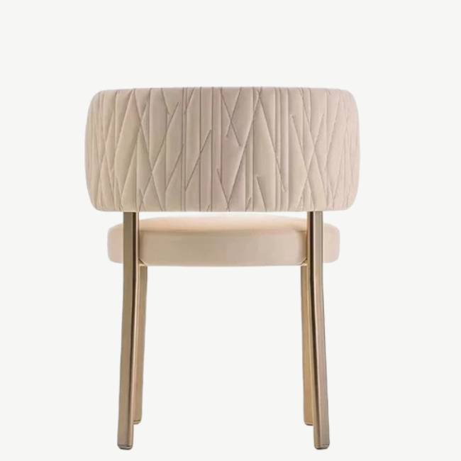 Eetkamerstoel Bouclé Emilia Champagne Beige Taupe - Afbeelding 4